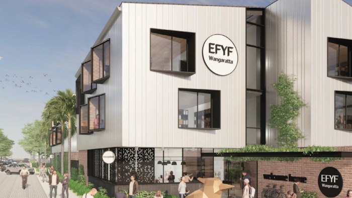 Architect render of Education First Youth Foyer in Wangaratta