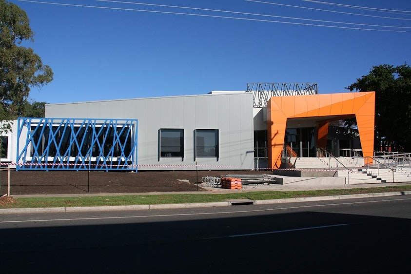 Front of new Seymour health and community services training centre.