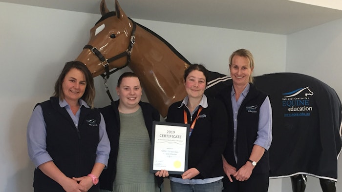 Equine Team with their Certificate of Excellence Award